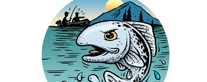 illustration of an angry fish