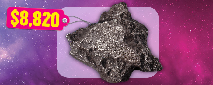 Image of a rock being sold for $8,820