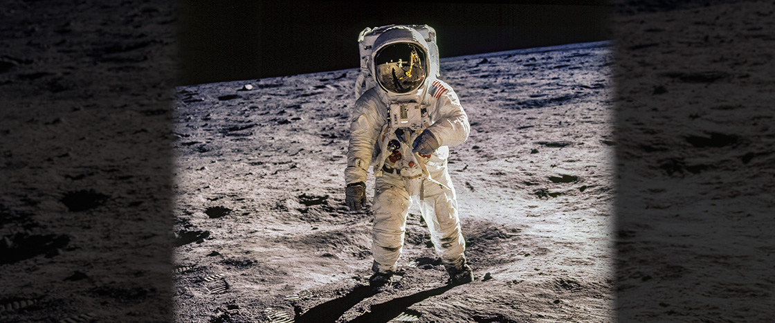 Image of an astronaut on the moon